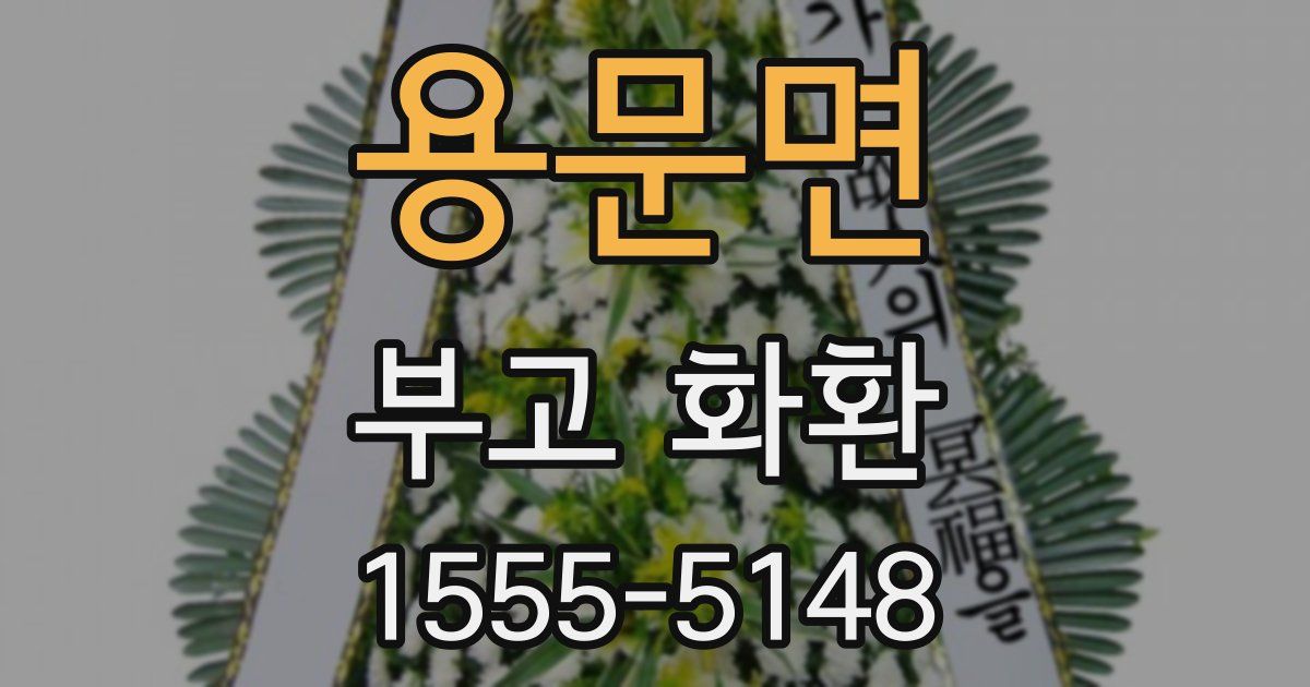 용문면 부고 화환