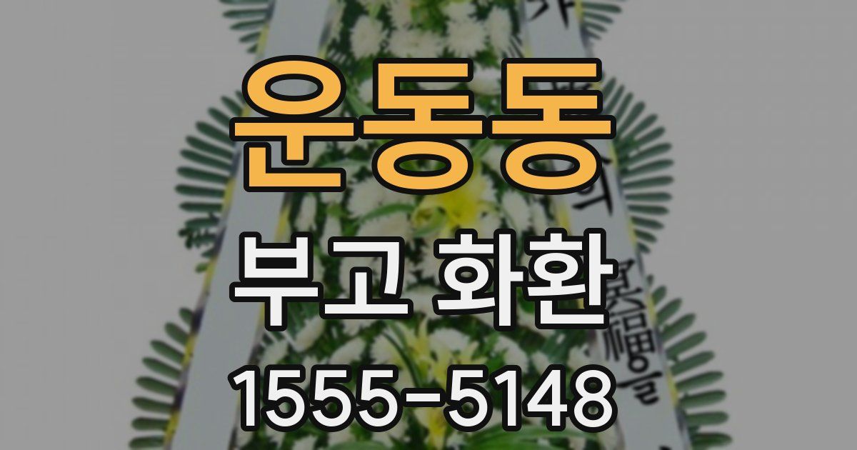 운동동 부고 화환
