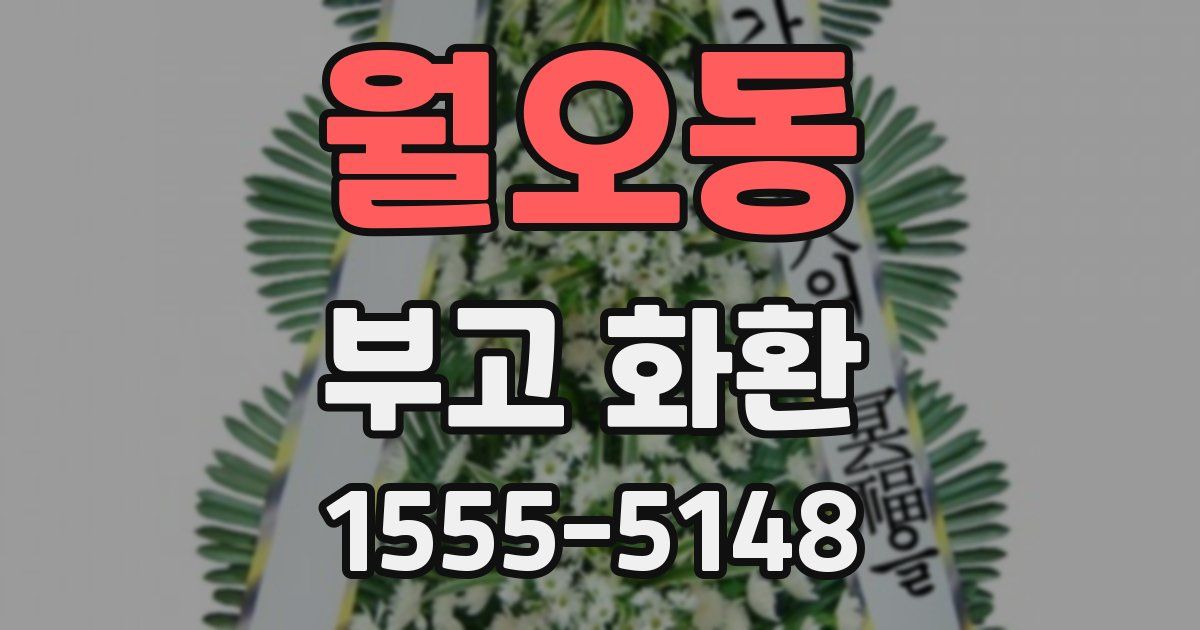 월오동 부고 화환