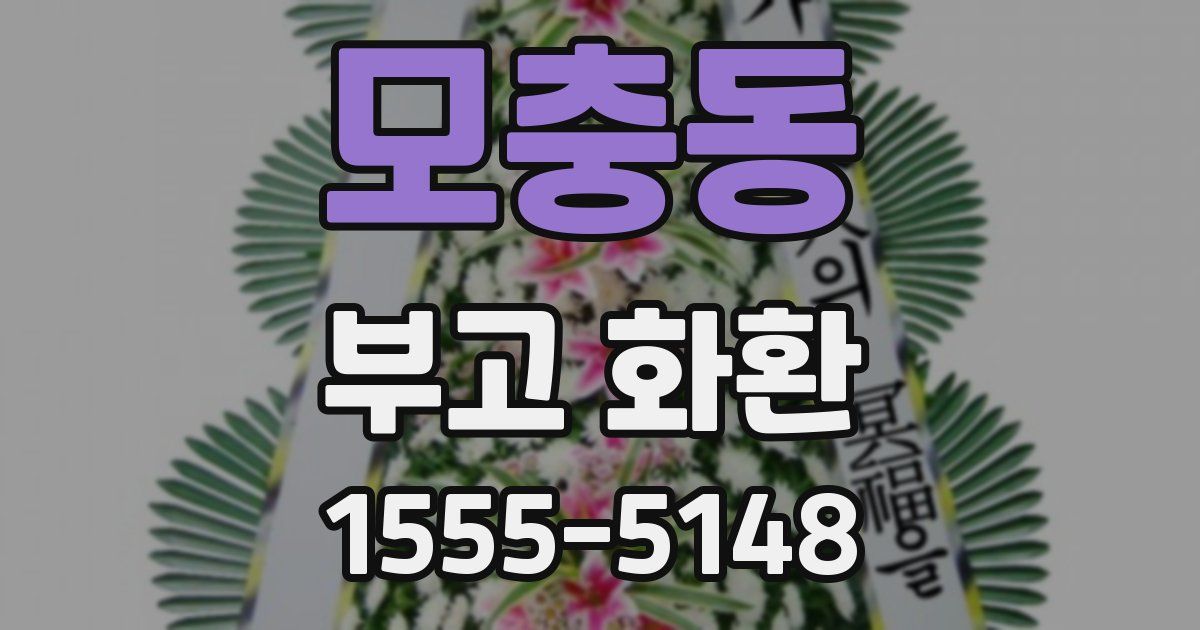 모충동 부고 화환