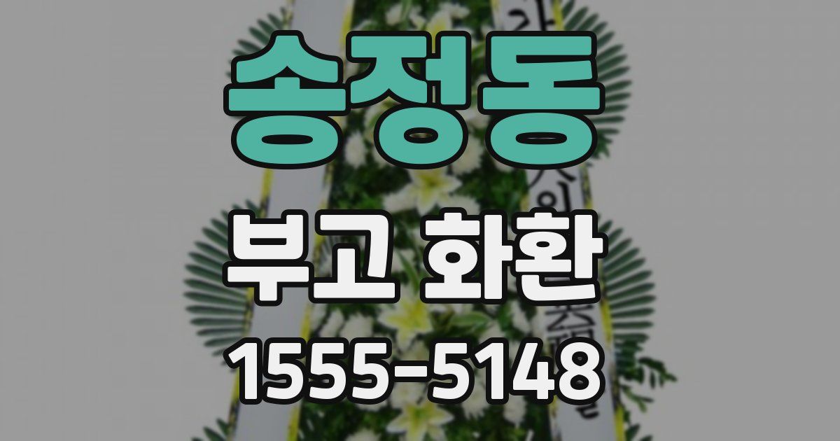 송정동 부고 화환