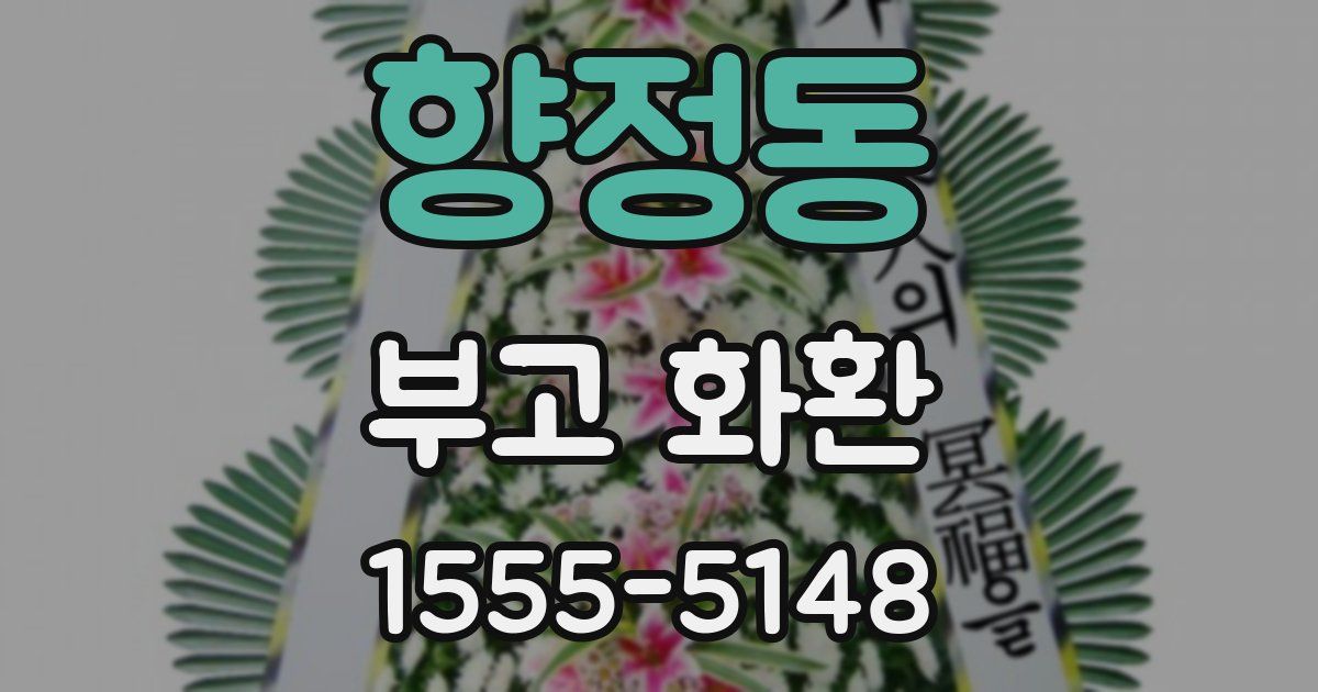 향정동 부고 화환