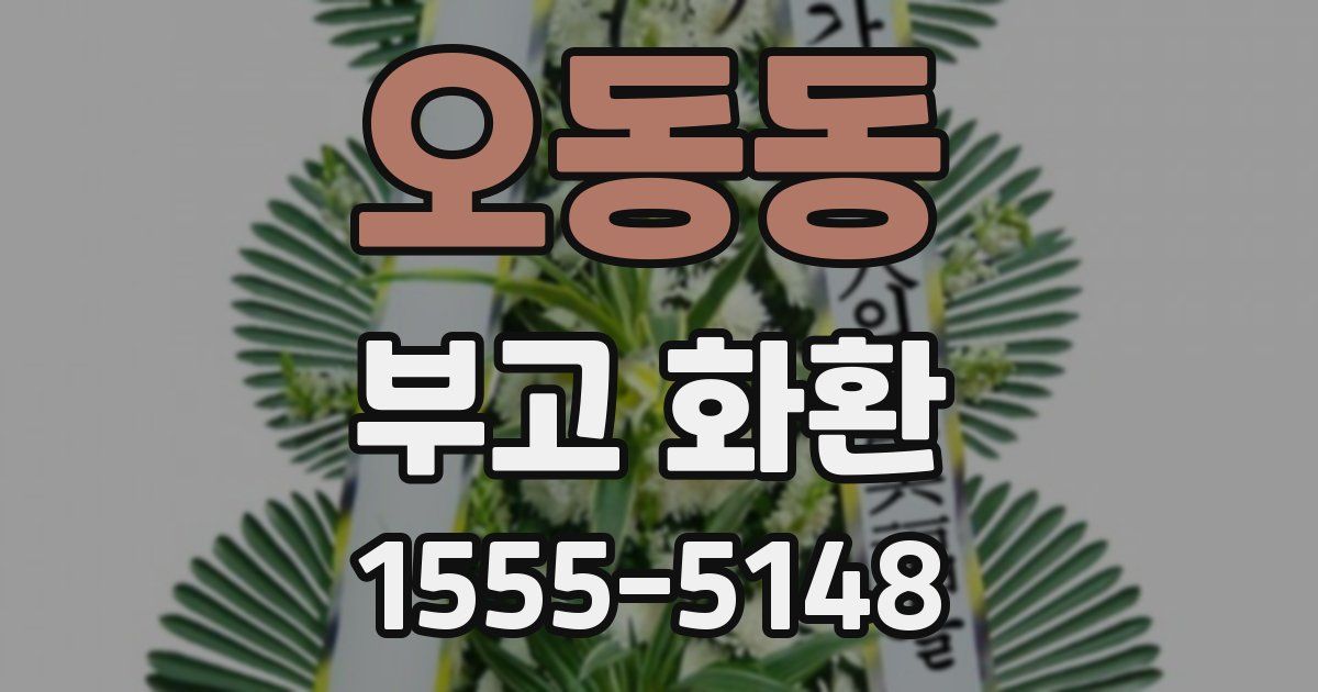 오동동 부고 화환