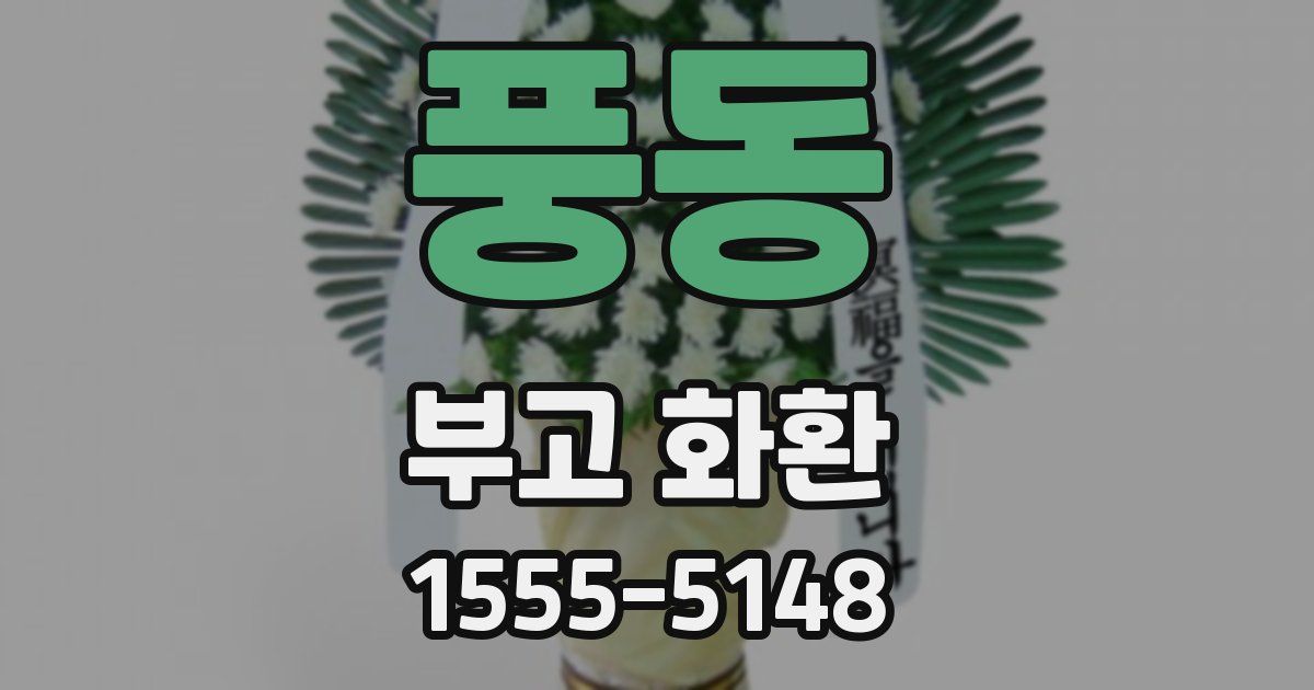 풍동 부고 화환