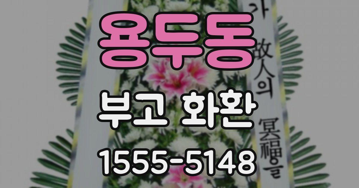 용두동 부고 화환