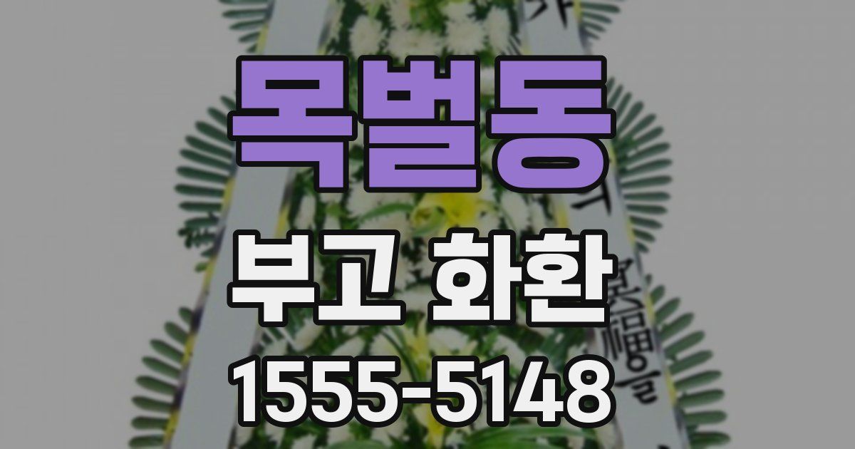 목벌동 부고 화환