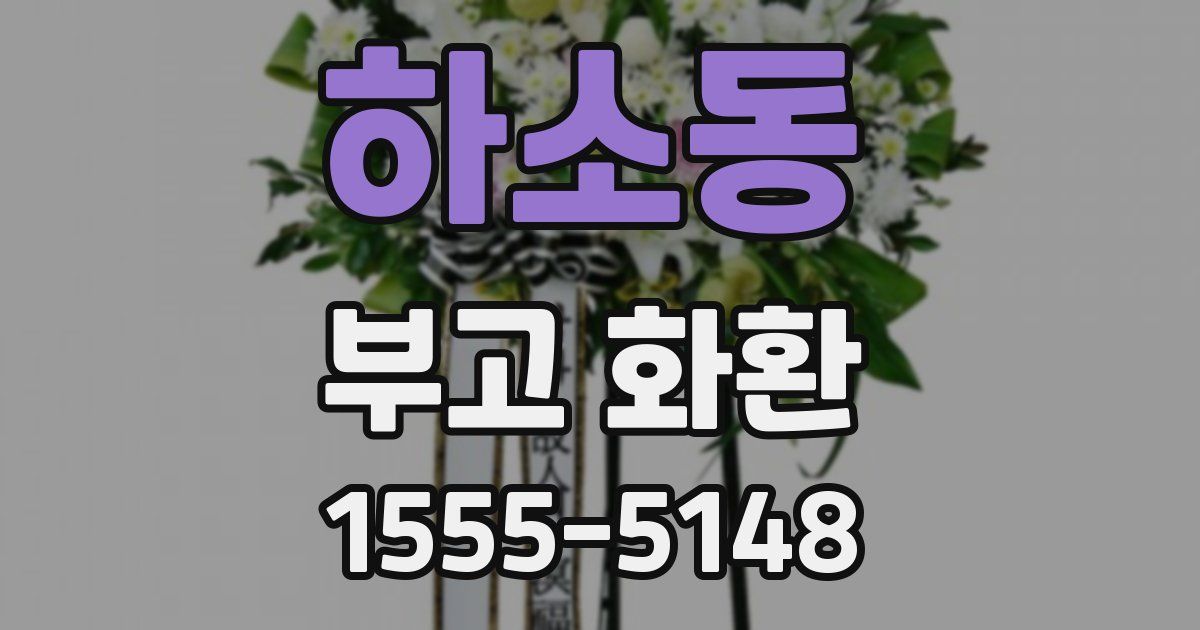 하소동 부고 화환