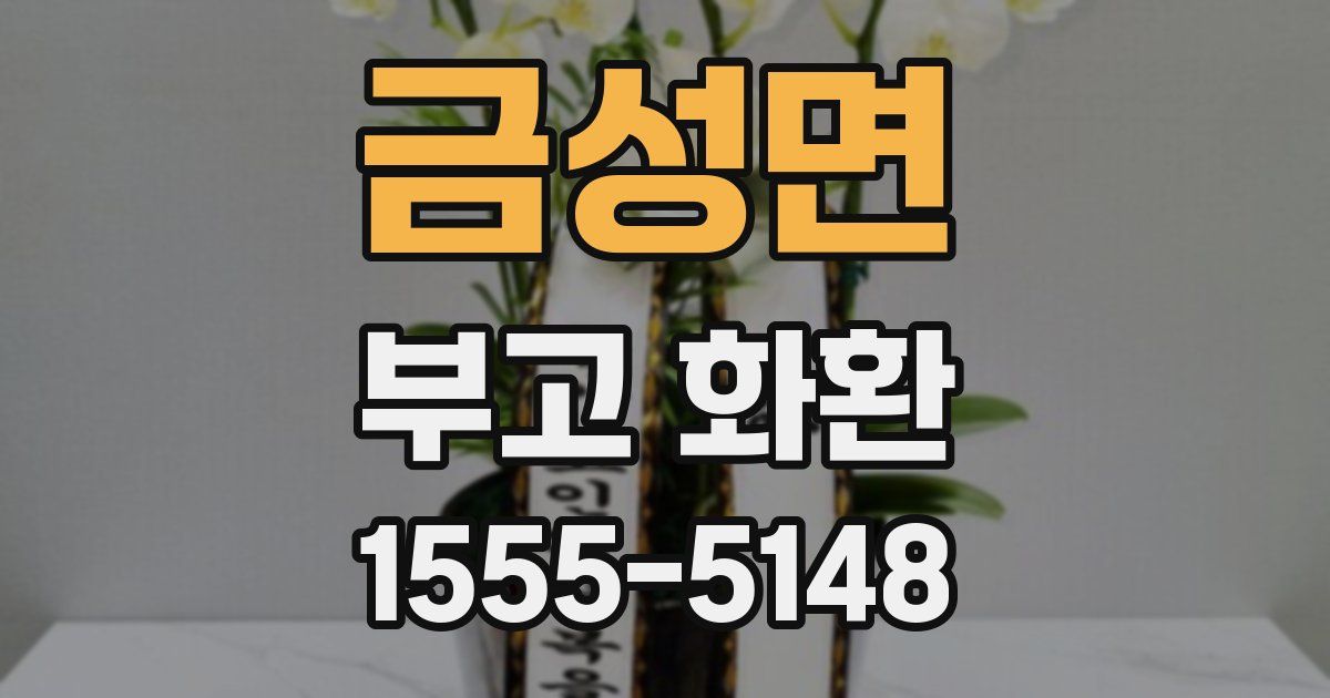 금성면 부고 화환