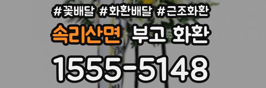 속리산면 부고 화환