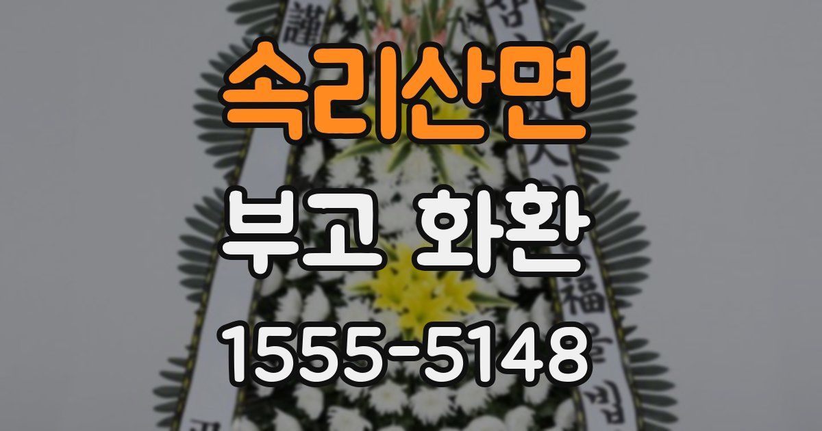 속리산면 부고 화환
