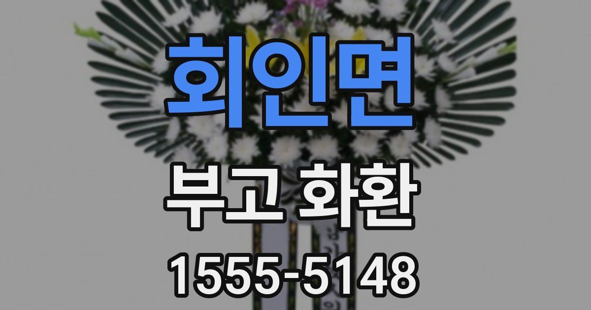 회인면 부고 화환