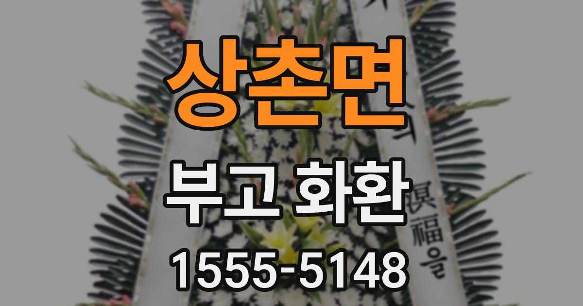 상촌면 부고 화환