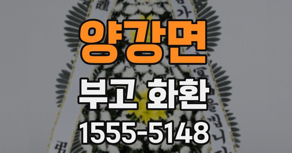 양강면 부고 화환