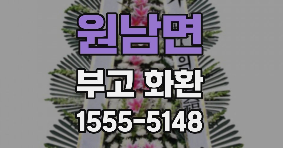 원남면 부고 화환