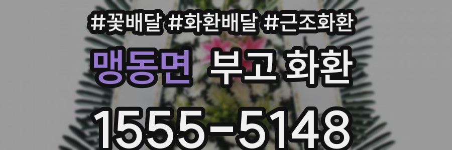 맹동면 부고 화환