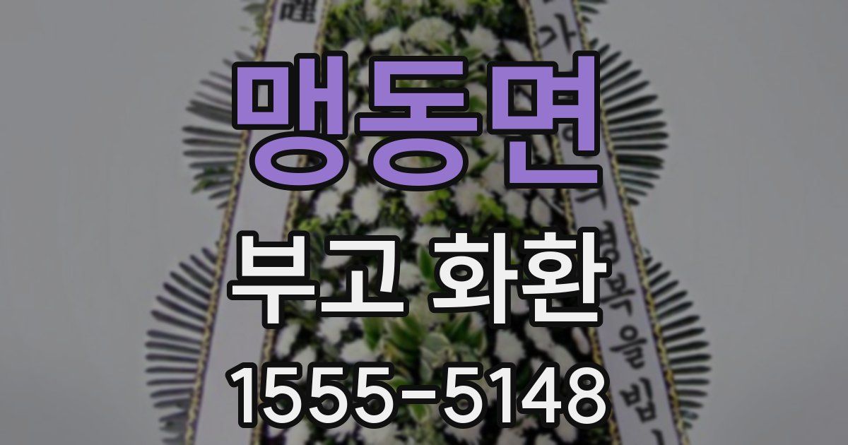 맹동면 부고 화환