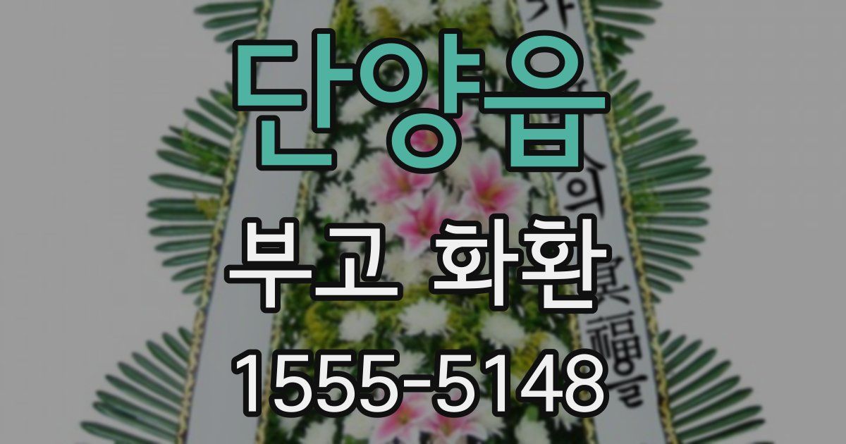 단양읍 부고 화환