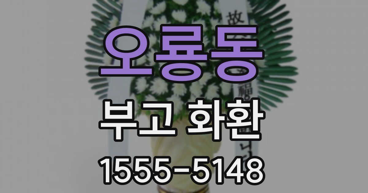 오룡동 부고 화환