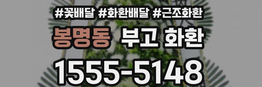 봉명동 부고 화환