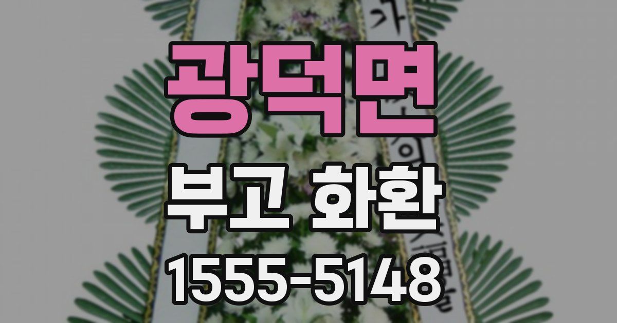 광덕면 부고 화환