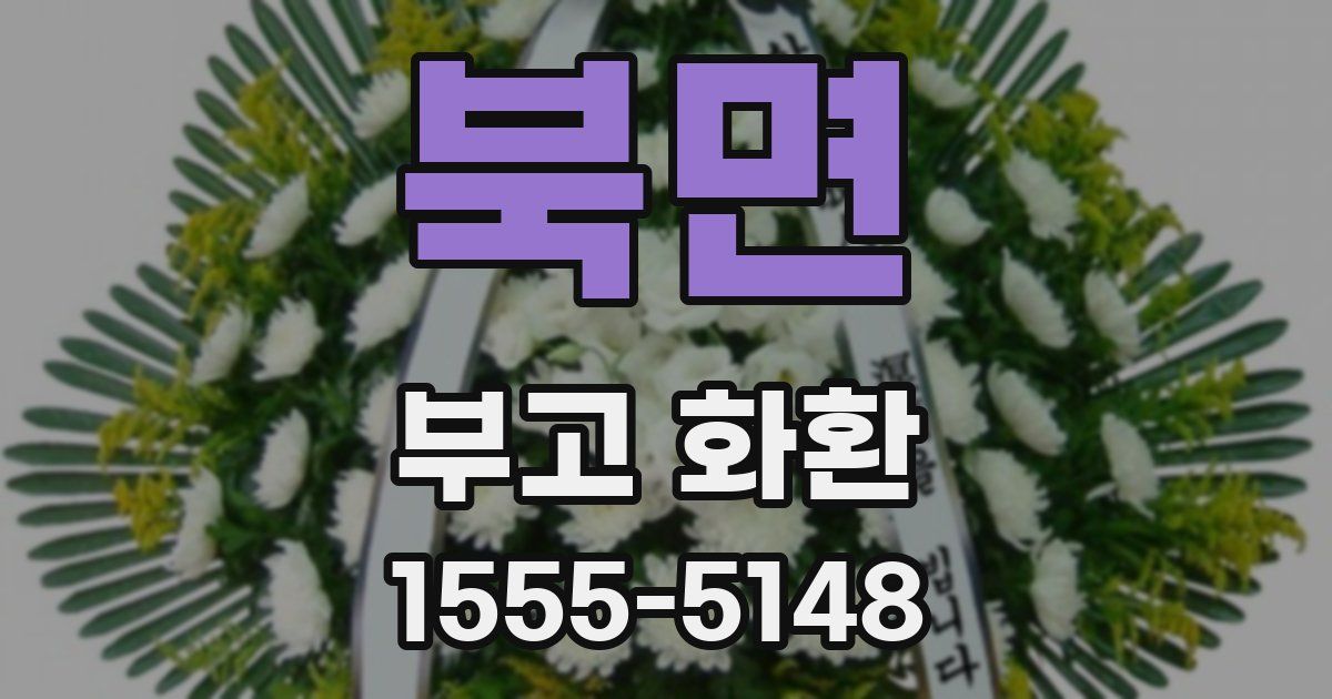 북면 부고 화환