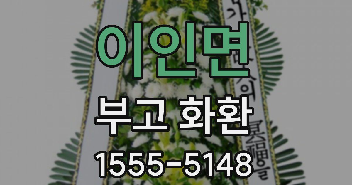 이인면 부고 화환