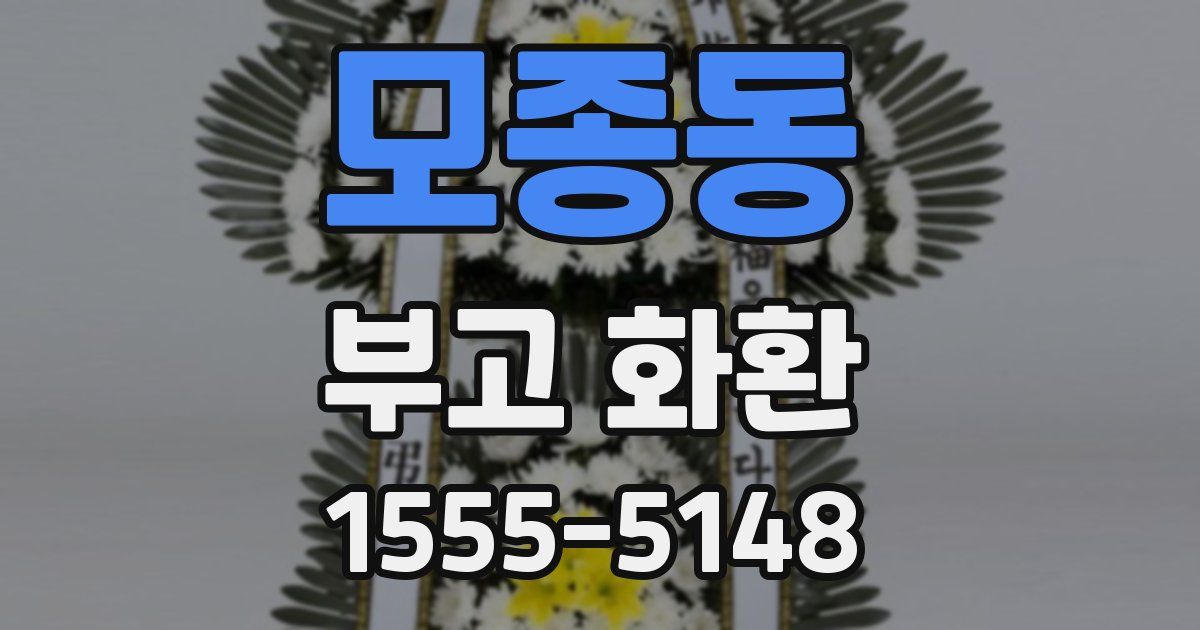 모종동 부고 화환
