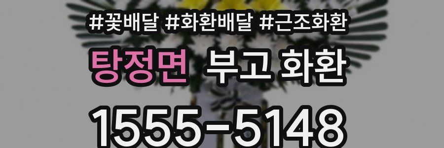 탕정면 부고 화환