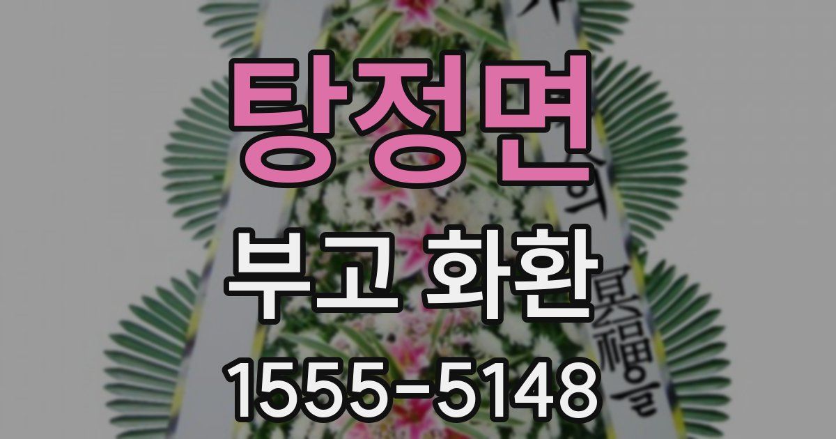 탕정면 부고 화환