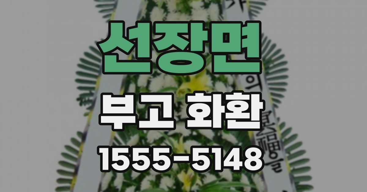 선장면 부고 화환