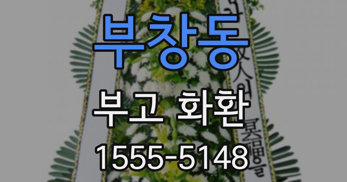 부창동 부고 화환