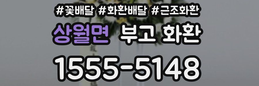 상월면 부고 화환