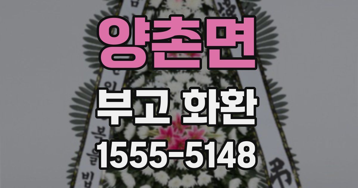 양촌면 부고 화환