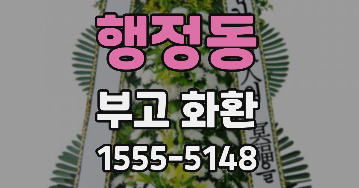 행정동 부고 화환