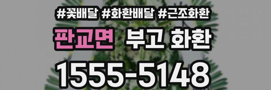 판교면 부고 화환