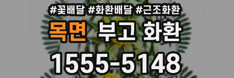 목면 부고 화환