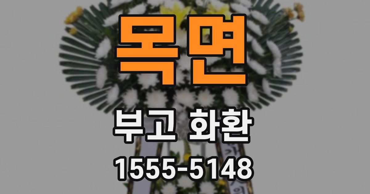 목면 부고 화환