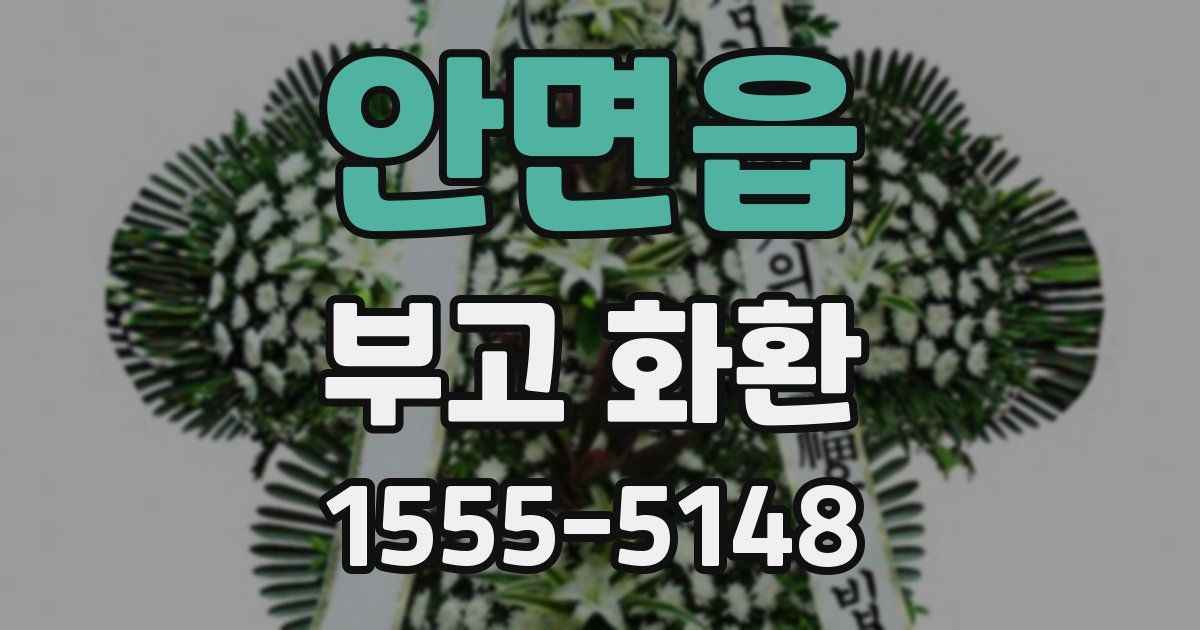 안면읍 부고 화환