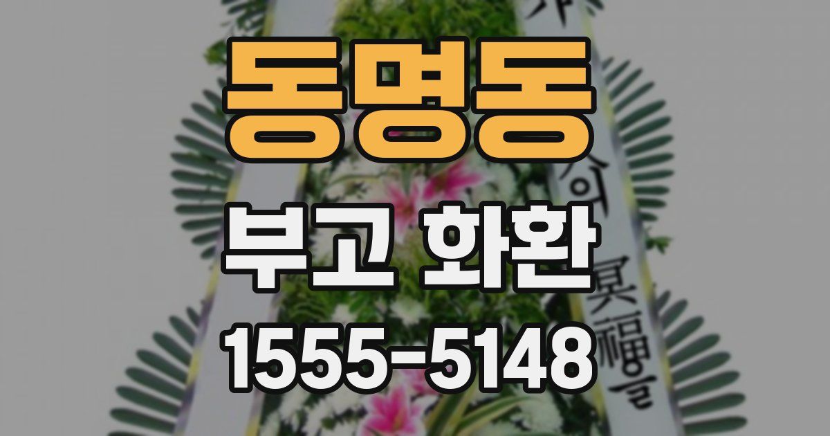 동명동 부고 화환