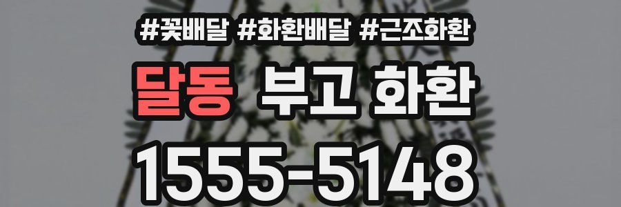 달동 부고 화환
