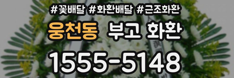 웅천동 부고 화환