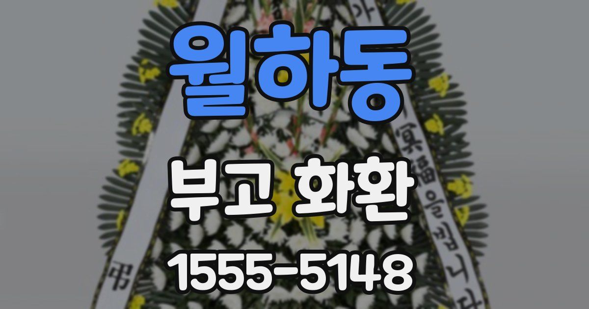 월하동 부고 화환
