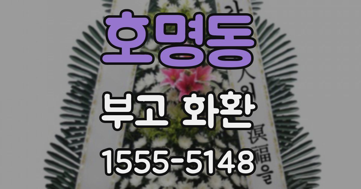 호명동 부고 화환