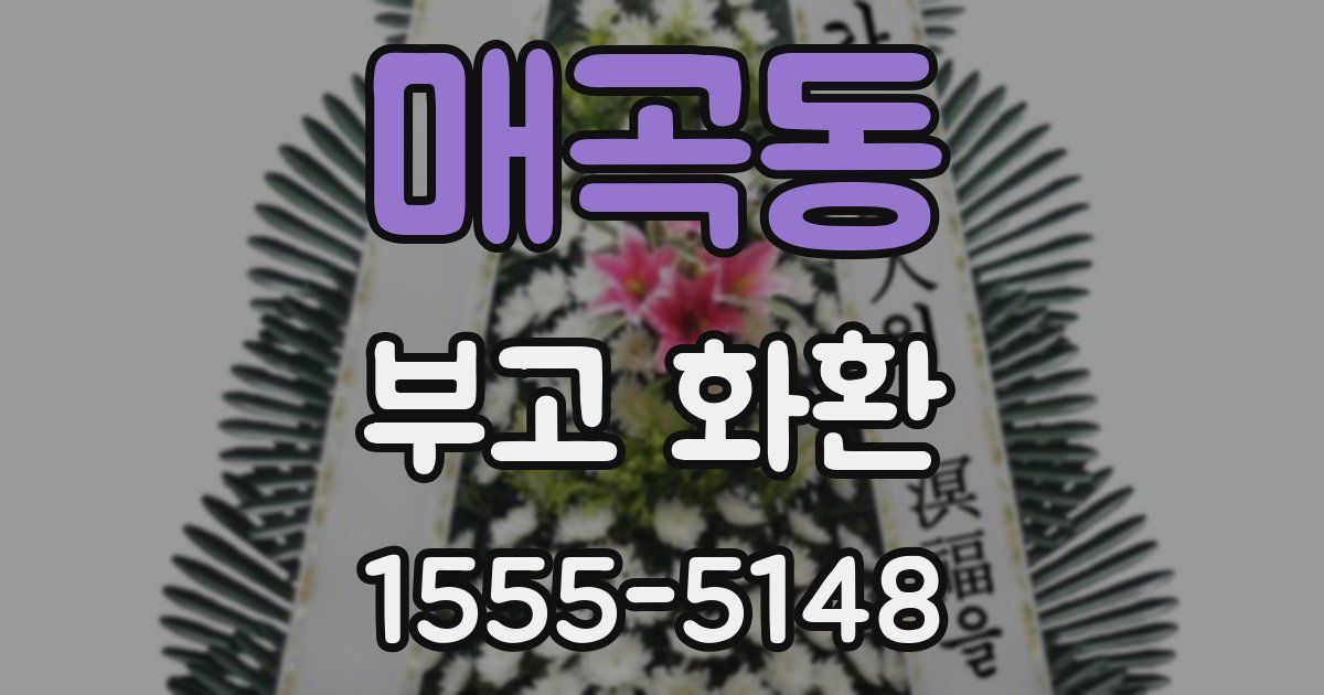 매곡동 부고 화환