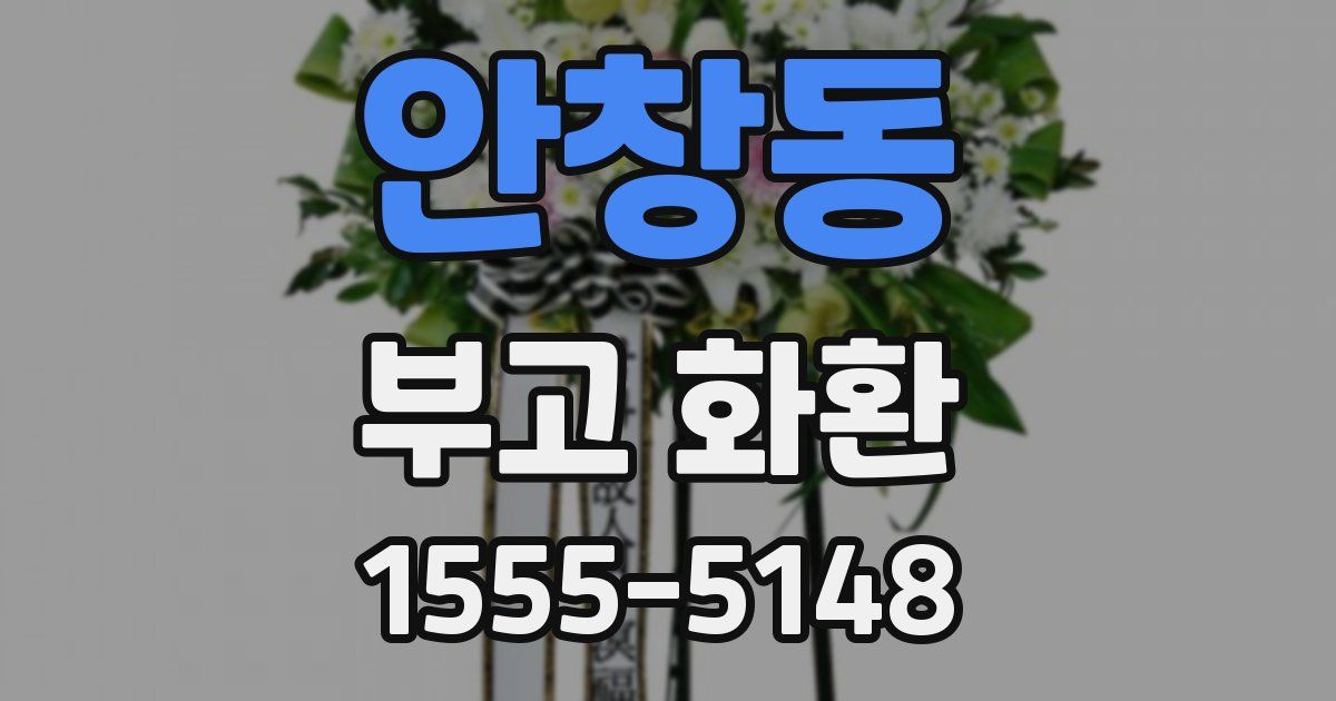 안창동 부고 화환