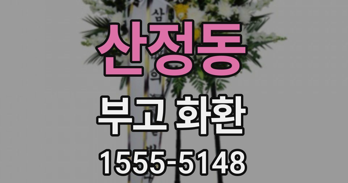 산정동 부고 화환