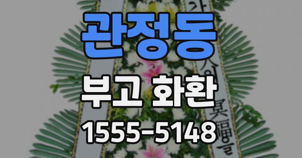 관정동 부고 화환