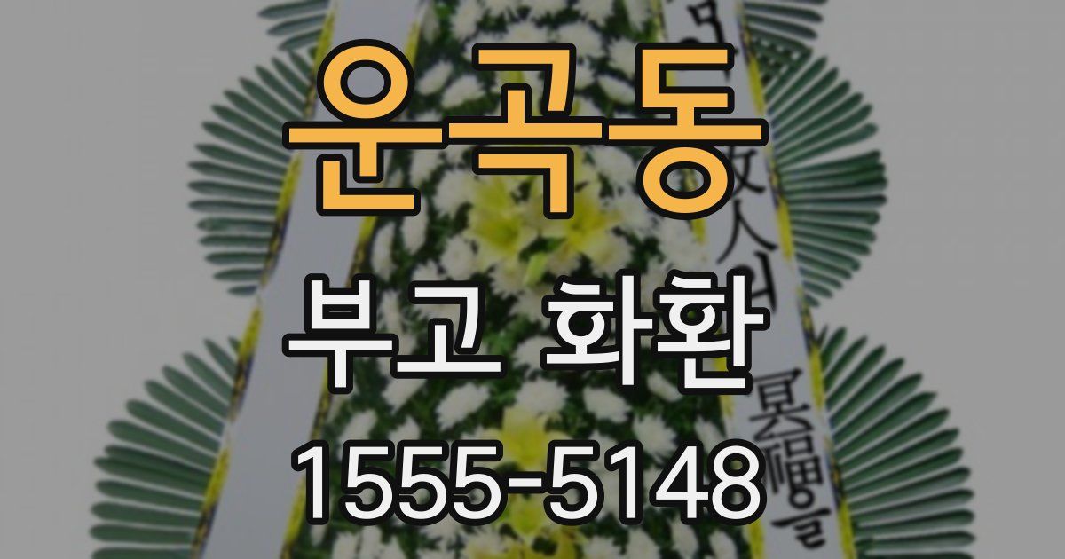 운곡동 부고 화환
