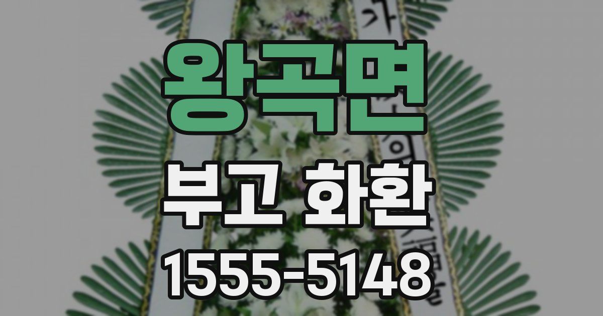 왕곡면 부고 화환