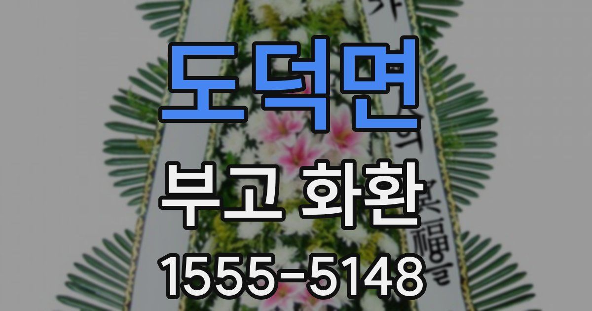 도덕면 부고 화환
